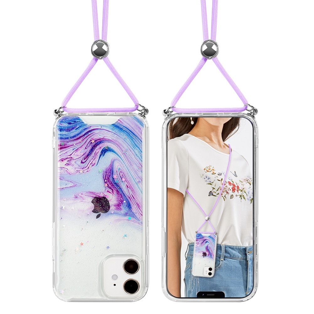 Purple Glitter Swirl Case for iPhone 12 Pro Max